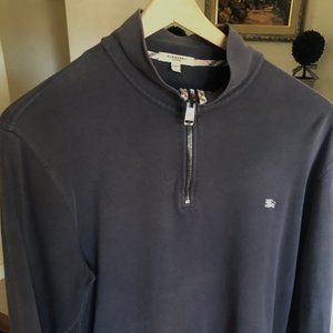 Burberry Brit Nova Check Pattern 1/4 Zip long sleeve Pullover in Navy  in Large